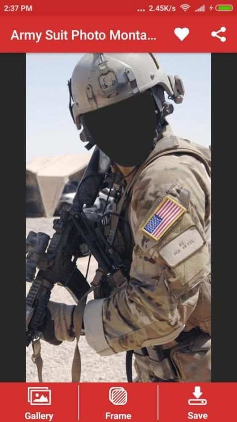 Army Suit Photo Montage 3 تصوير الشاشة