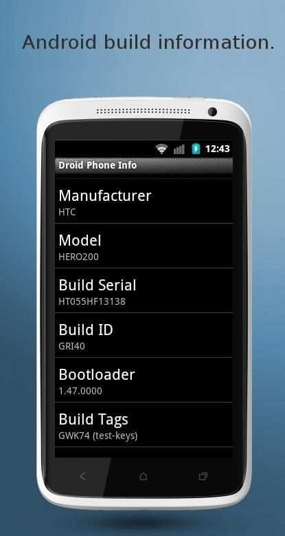 Phone Info: Serial, IMEI, Etc 2 تصوير الشاشة