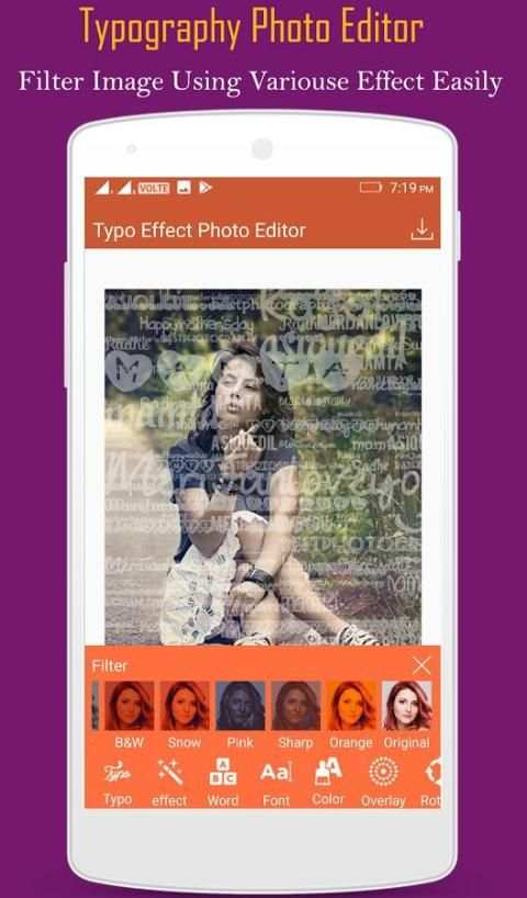 Typography Photo Effect New Font Editor स्क्रीनशॉट 3