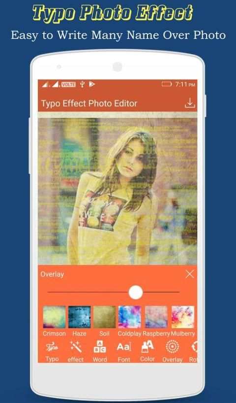 Typography Photo Effect New Font Editor स्क्रीनशॉट 1