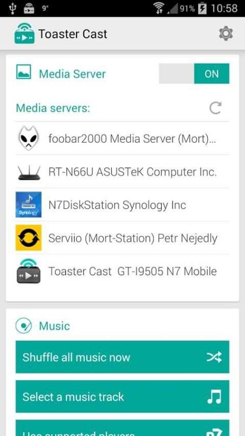 Toaster Cast DLNA UPnP Player 3 تصوير الشاشة