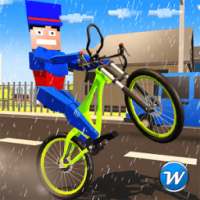 Blocky Cops Police Bicycle