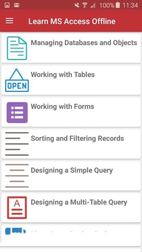 Learn MS Access Offline скриншот 1