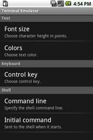 Terminal Emulator for Android 10 تصوير الشاشة