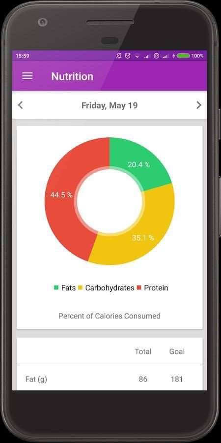 FitMate Calorie Counter स्क्रीनशॉट 3