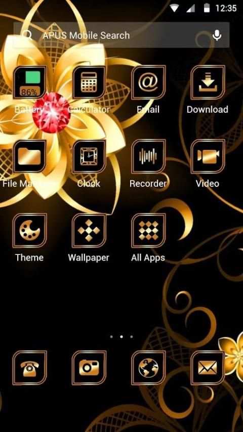 Golden flower theme स्क्रीनशॉट 2