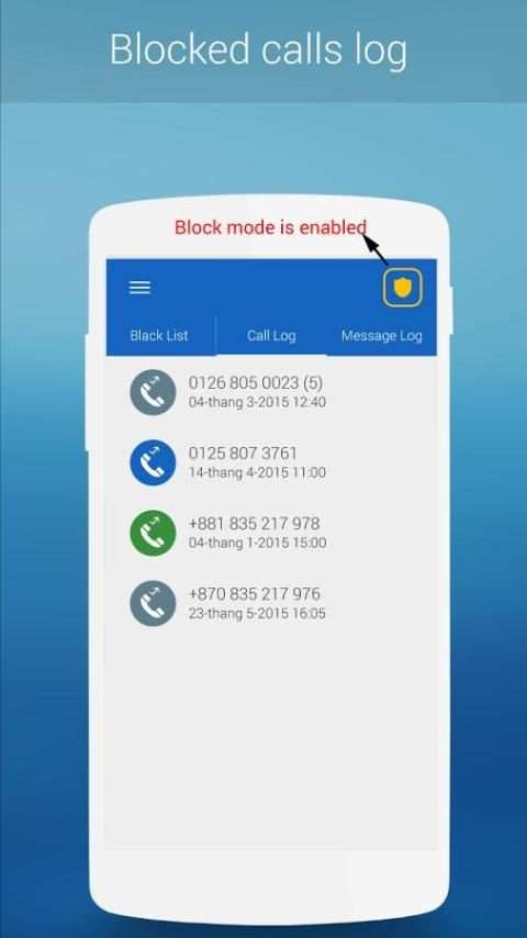 Call Blocker - Blacklist скриншот 6