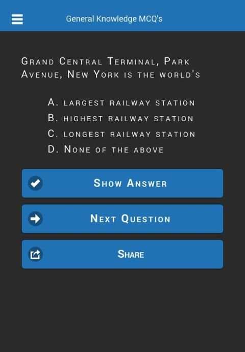 General Knowledge MCQs screenshot 2