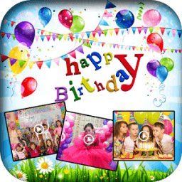 Birthday photo video maker иконка