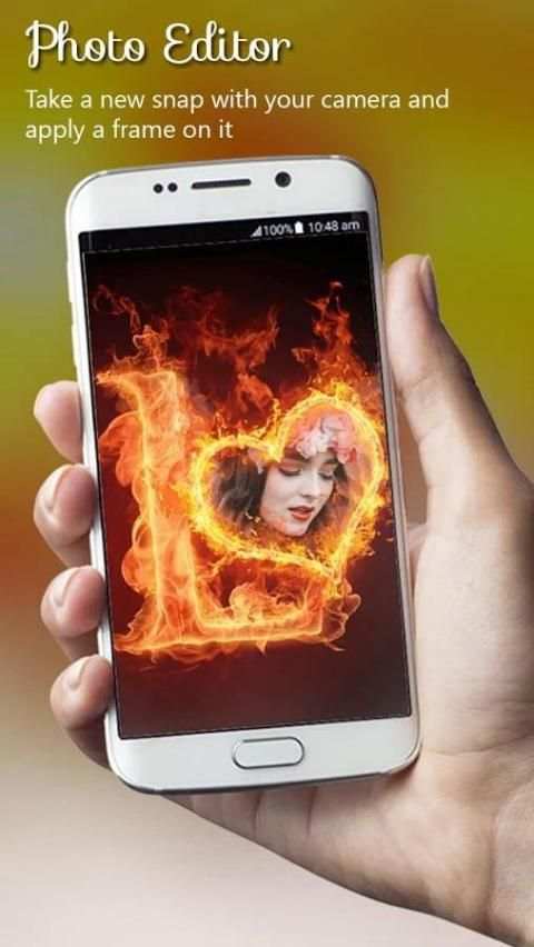 Fire Text Photo Frame скриншот 4