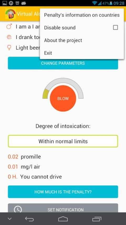 Virtual AlcoTest screenshot 4