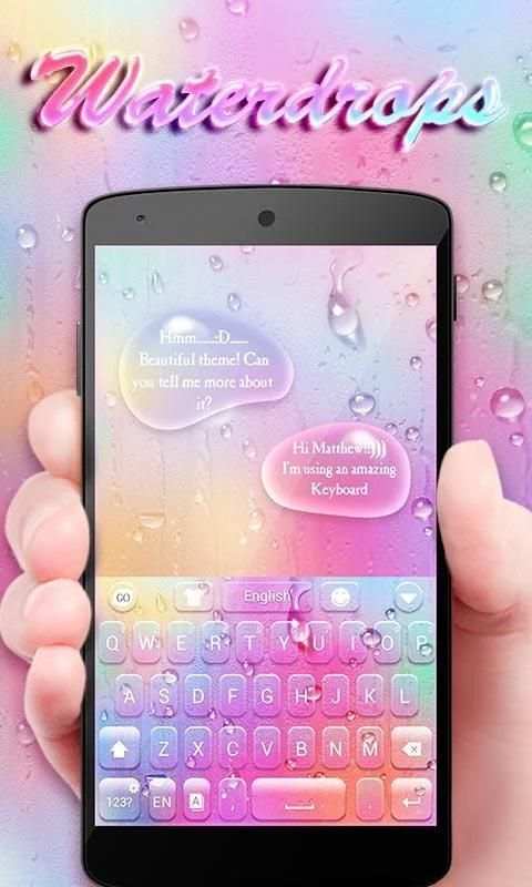 Waterdrops GO Keyboard Theme screenshot 2