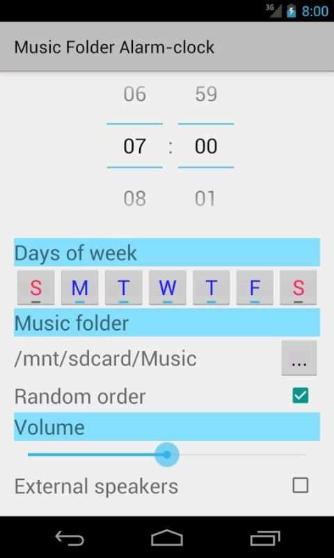 Music Folder Alarm Clock स्क्रीनशॉट 8