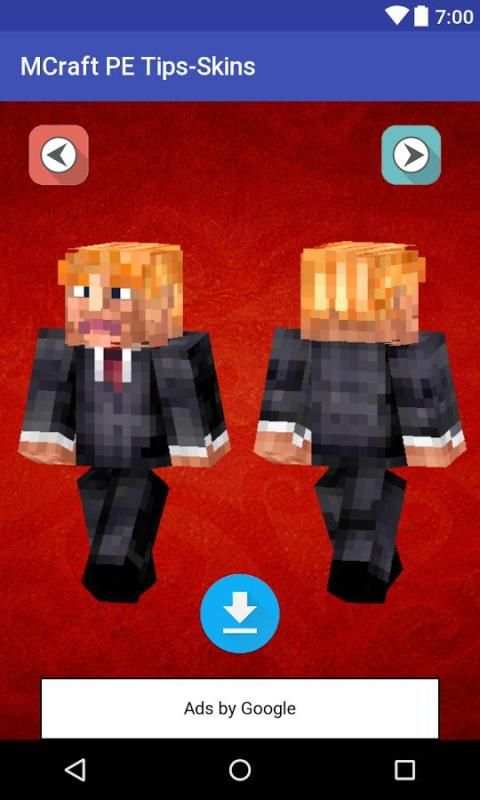 skins for minecraft pe w/ cape screenshot 2