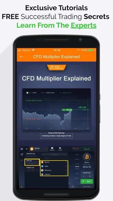 IQ Option: Bitcoin CFDs & Forex Trading Guide screenshot 1