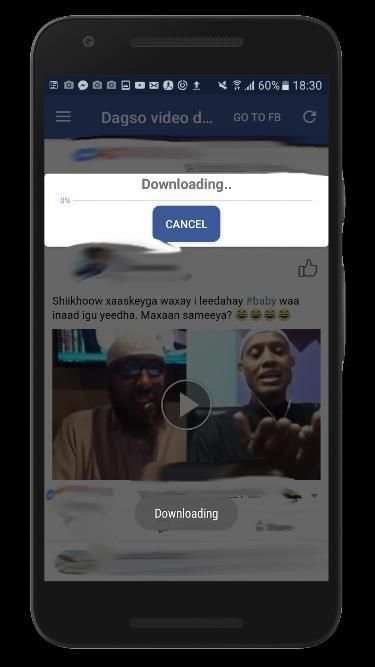 Dagso video donwloader for facebook screenshot 1