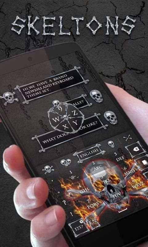 Skeltons GO Keyboard Animated Theme screenshot 1