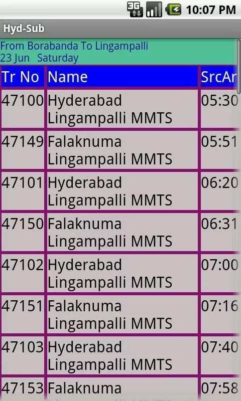 Hyderabad Suburban trains स्क्रीनशॉट 3