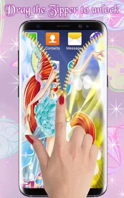 Winx Lock Zipper Club : Bloom Lock Screen 3 تصوير الشاشة