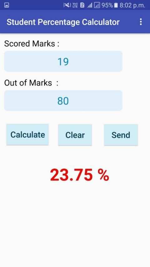 Student Percentage Calculator 1 تصوير الشاشة