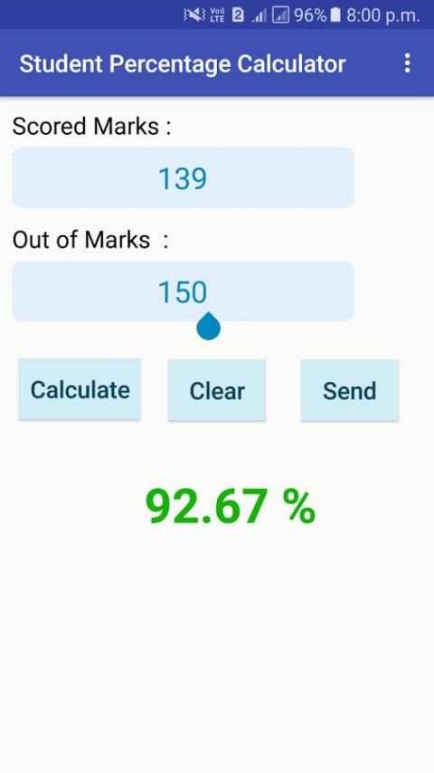 Student Percentage Calculator 6 تصوير الشاشة