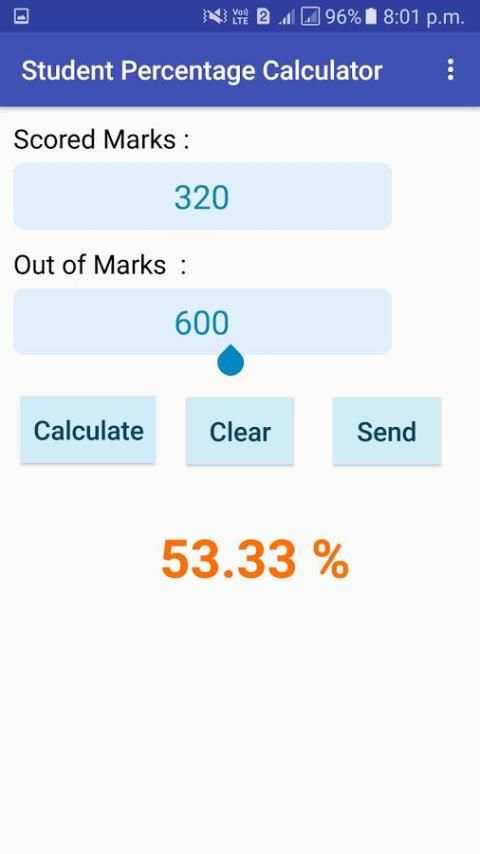 Student Percentage Calculator 2 تصوير الشاشة
