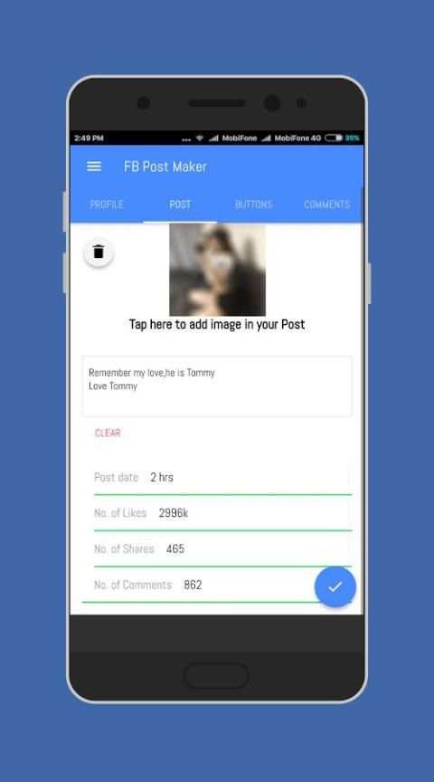 Fake status generator for Facebook screenshot 1