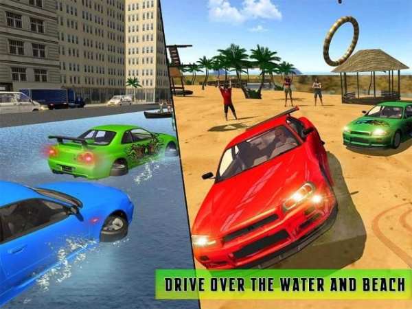 Water Surfing Car Racing Stunt screenshot 9