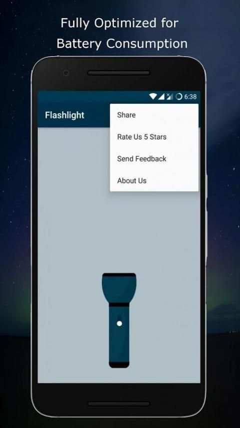 Alpha Flashlight - LED Torch 2017 screenshot 1