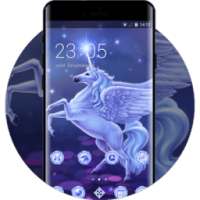 Animal theme fantasy colorful unicorn theme logo