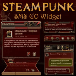 Steampunk GO Message Theme أيقونة