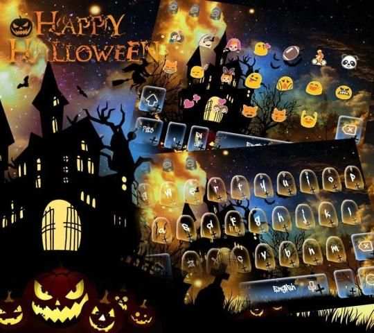 Halloween Malam Keyboard Tema screenshot 2