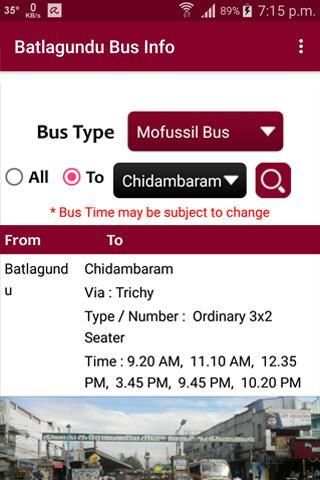 Batlagundu Bus Info स्क्रीनशॉट 7