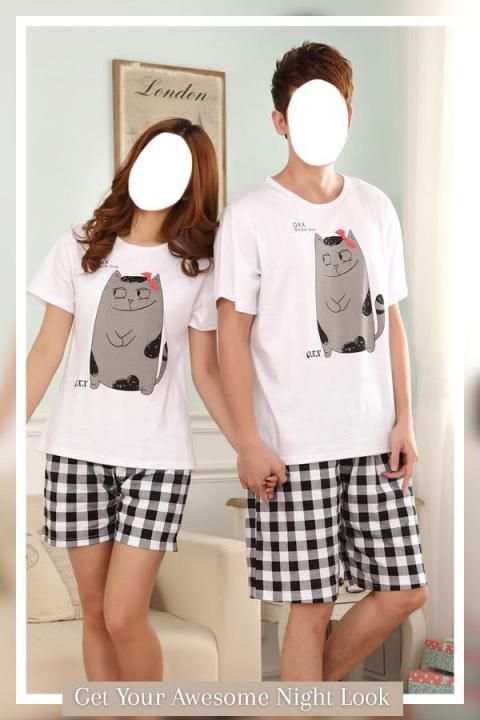 Couple Nightwear Photo Suit 3 تصوير الشاشة