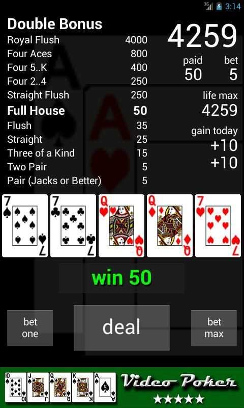 Video Poker 7 تصوير الشاشة