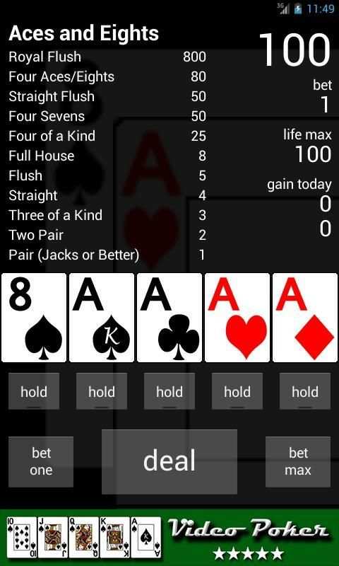 Video Poker 5 تصوير الشاشة