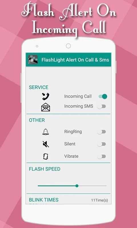 Flashlight Alert on Call / SMS 5 تصوير الشاشة