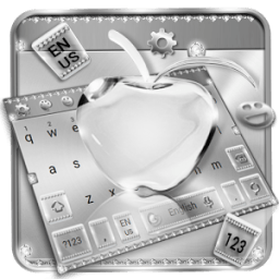 Crystal Silver Keyboard Theme иконка