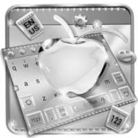 Crystal Silver Keyboard Theme