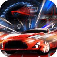 Fire Flame Sports Car Keyboard Theme