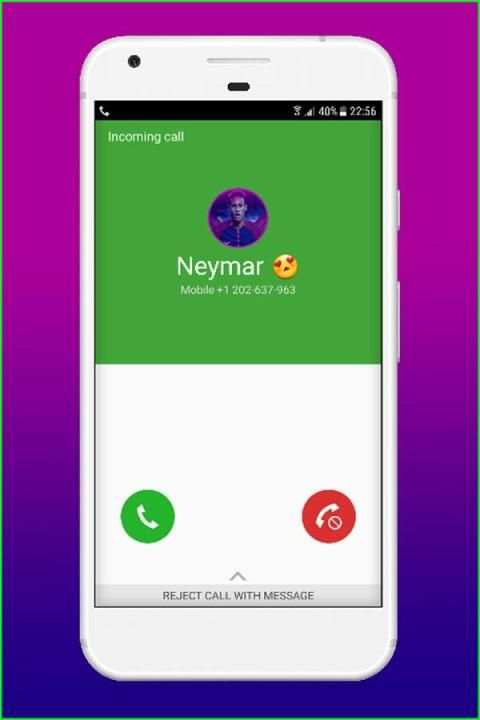 Fake Call From Neymar Jr 2 تصوير الشاشة