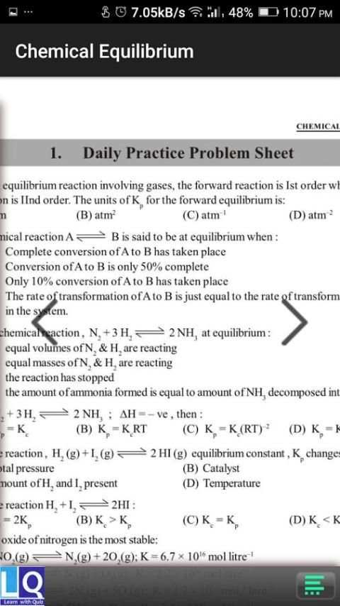 Chemical Equilibrium screenshot 2