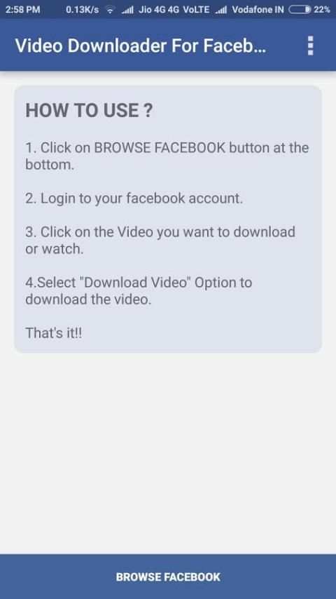 Video Downloader For Facebook स्क्रीनशॉट 5