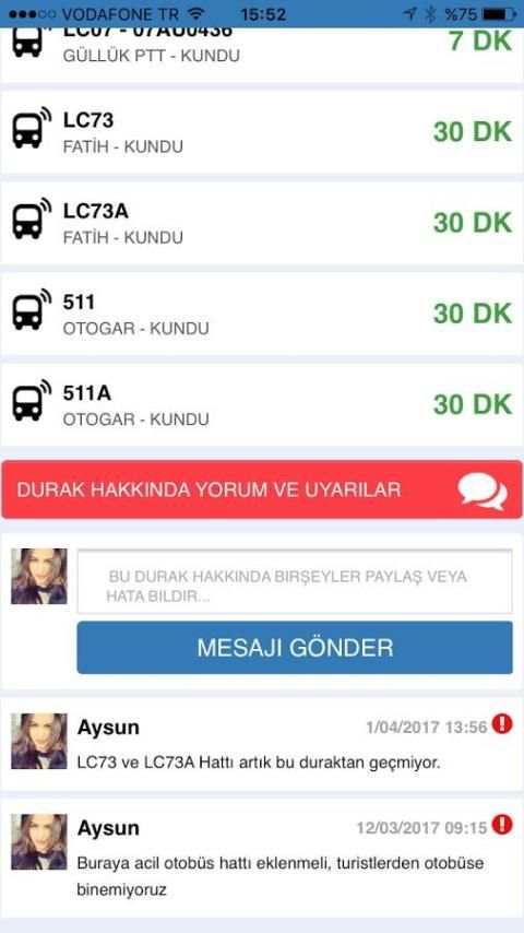 Otobüs Nerede - 16 Şehirde screenshot 4