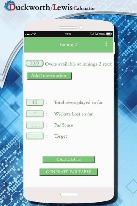 Duckworth Lewis Calculator- DL Calculator 3 تصوير الشاشة