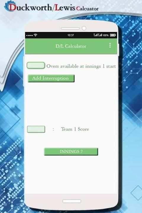 Duckworth Lewis Calculator- DL Calculator скриншот 1