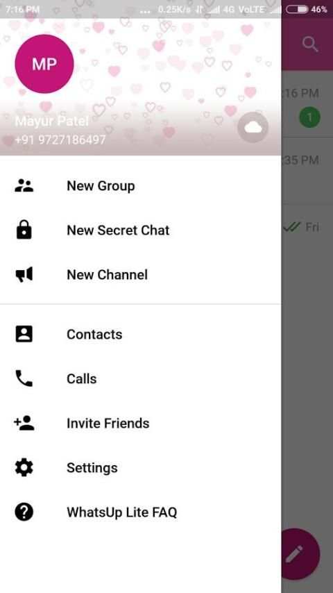 WhatsUp Lite screenshot 2