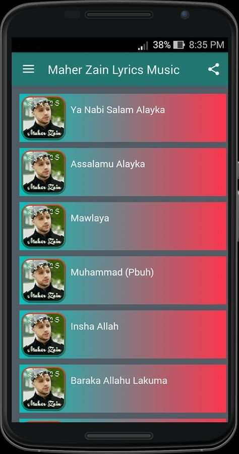 Maher Zain Lyrics Music 3 تصوير الشاشة