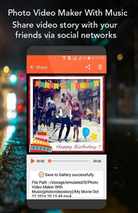 Photo Video Maker With Music स्क्रीनशॉट 6