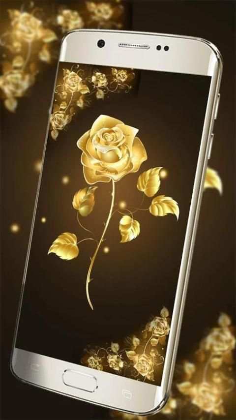 Gold Rose Live Wallpaper 3 تصوير الشاشة